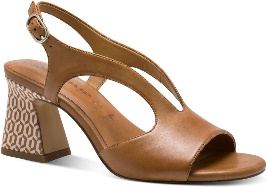 Tamaris dames leren sandalen 1-28316-44-305 elegante damesschoenen bruin