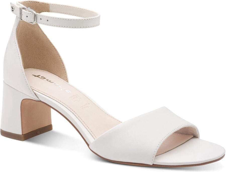 Tamaris leren sandalen voor dames 1-28347-46-117 Dames schoenen elegant wit