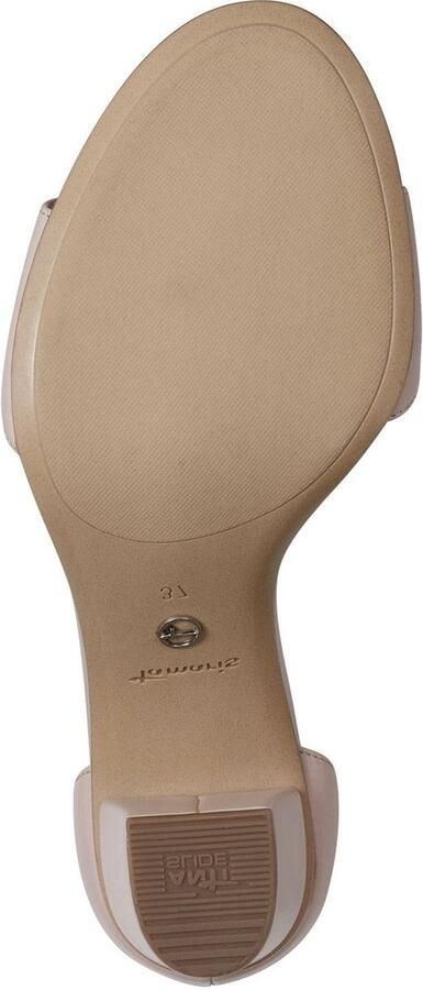 Tamaris Zwarte Leren Hoge Hak Sandalen Black Dames - Foto 5