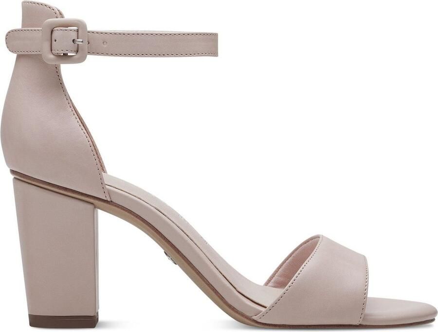 Tamaris Zwarte Leren Hoge Hak Sandalen Black Dames - Foto 4