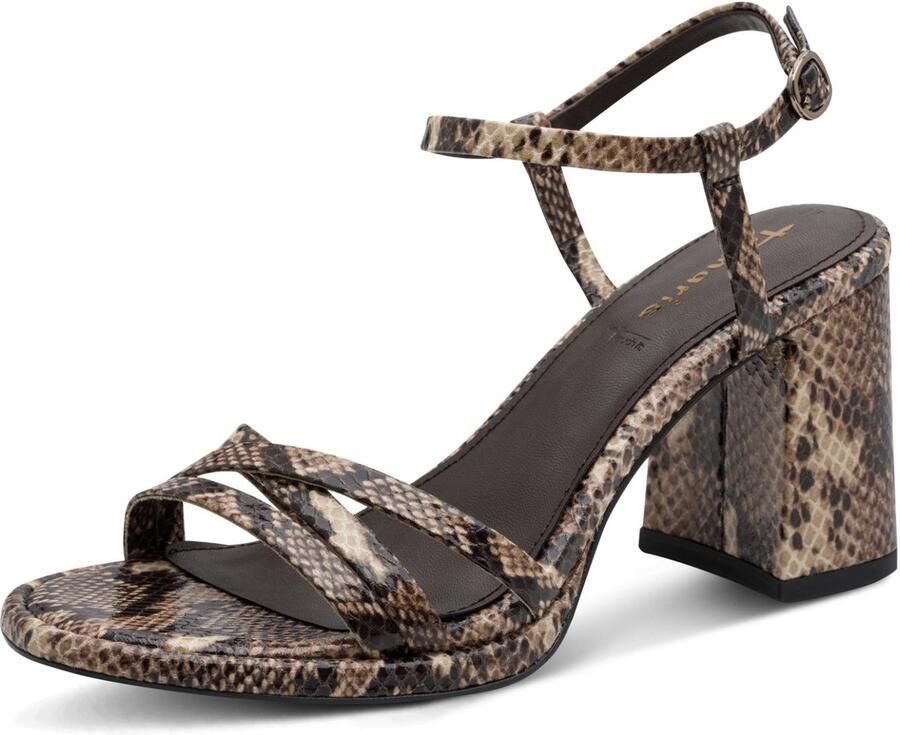 Tamaris Sandalen met riem taupe bruin gemêleerd zwart