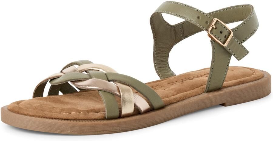 Tamaris Sandalen sandalette zomerschoen met riempjes in vlechtlook - Foto 2