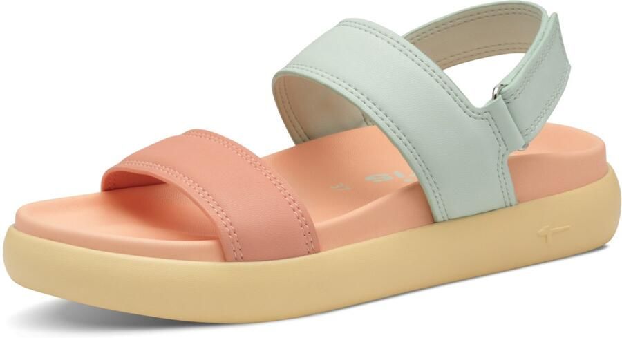 Tamaris Sandalen plateau zomerschoen klittenbandschoen sandaal in vegan verwerking - Foto 2
