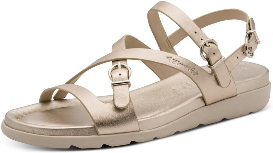 Tamaris Leren sandalen met platte zool - Foto 2