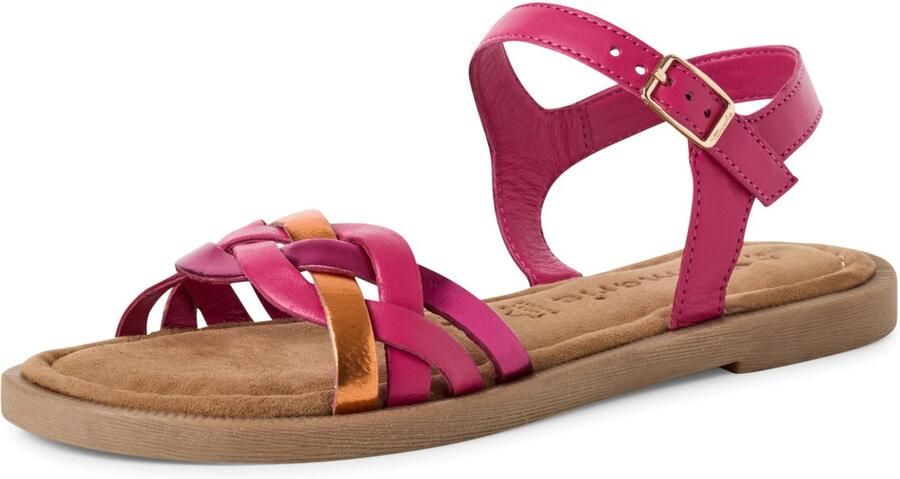 Tamaris Sandalen sandalette zomerschoen met riempjes in vlechtlook - Foto 2