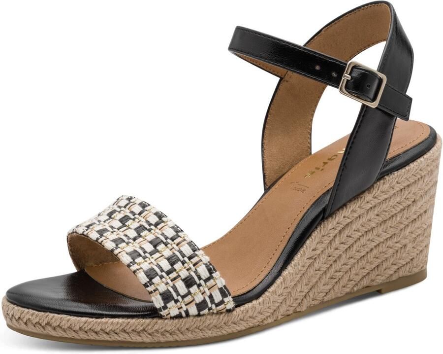 Tamaris Sandalen met riem beige zwart wit - Foto 2