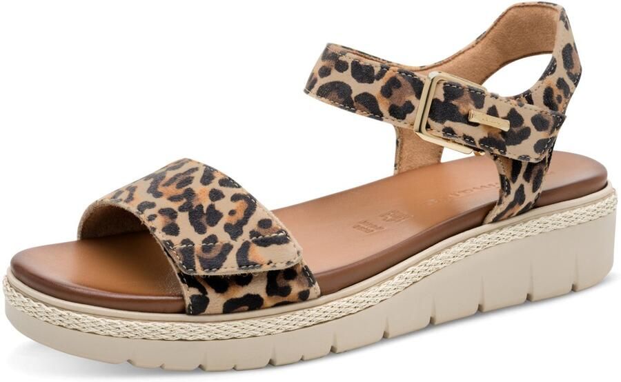 Tamaris Leren sandalen met klittenbandsluiting