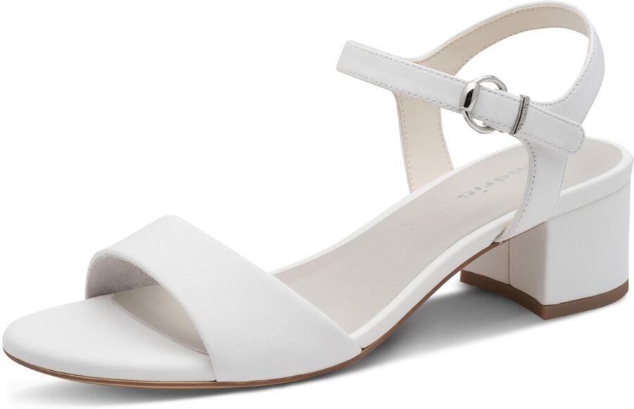 Tamaris leren sandalen 1-28250-42-100 dames schoenen blokhak wit - Foto 2