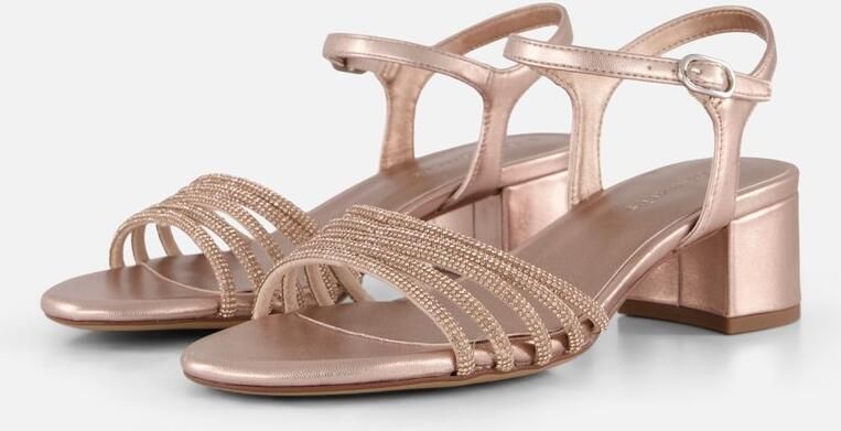 Tamaris Sandaaltjes blokhak feestdagenschuh avondschuh met fonkelende sierstenen