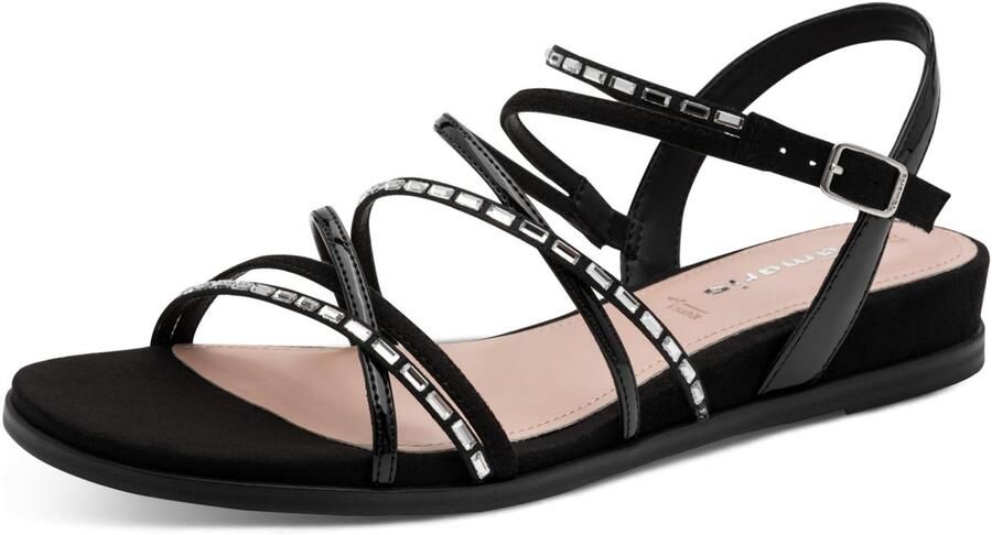 Tamaris damessandaal 1-28103-42-043 damesschoenen veganistisch M2810342 black glam - Foto 2