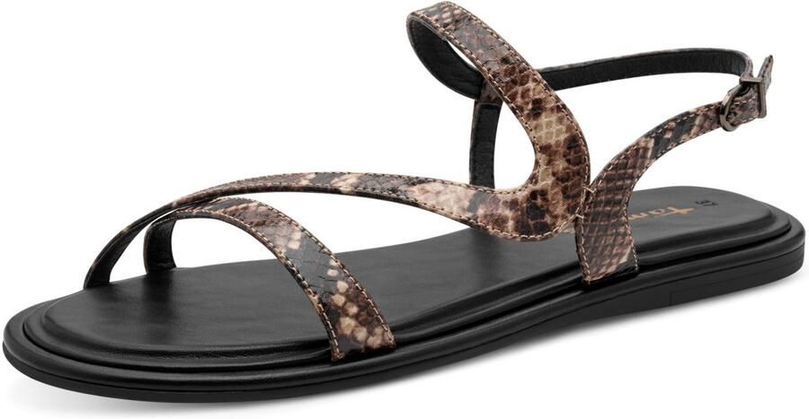 Tamaris Sandalen met riem bruin cappuccino zwart