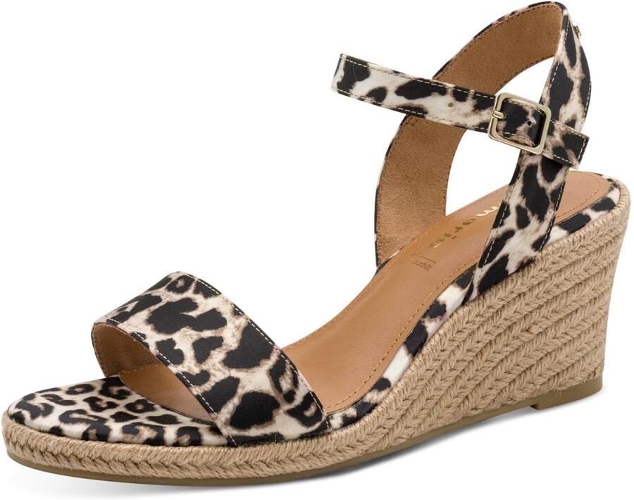 Tamaris Sandalen met riem lichtbeige donkerbeige zwart