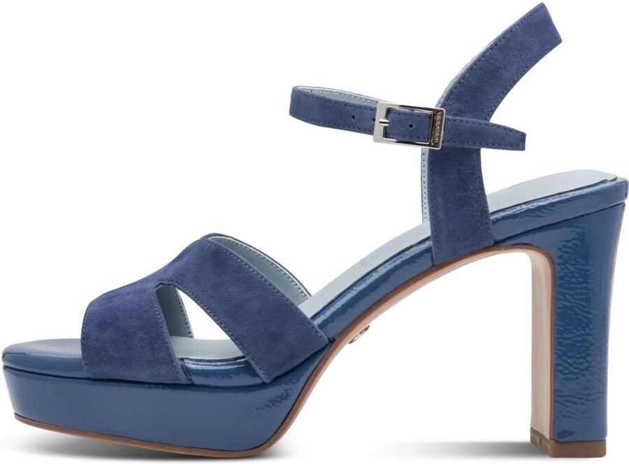 Tamaris leren damessandaal 1-28309-42-800 damesschoenen blauw