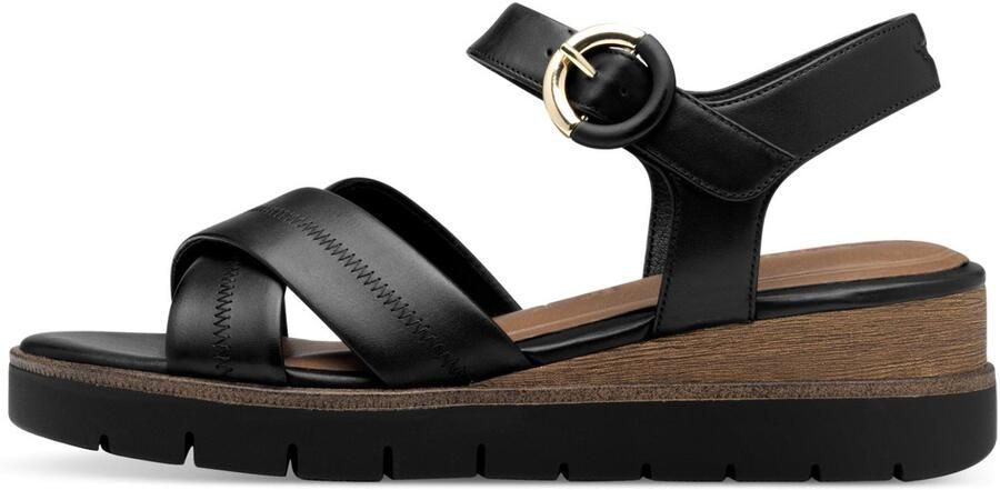 Tamaris Sandaaltjes zomerschoen sandaal wig-hak met 2 cm plateau - Foto 3