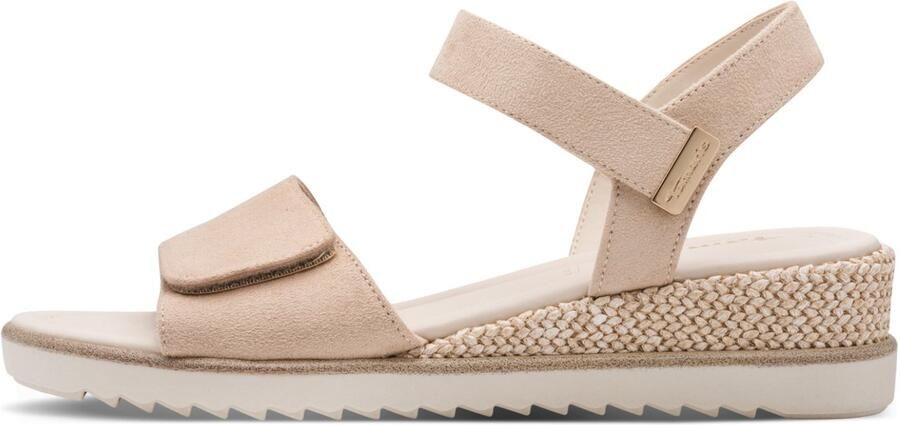 Tamaris damessandaaltjes 1-28118-44-251 damesschoenen sleehak beige - Foto 3