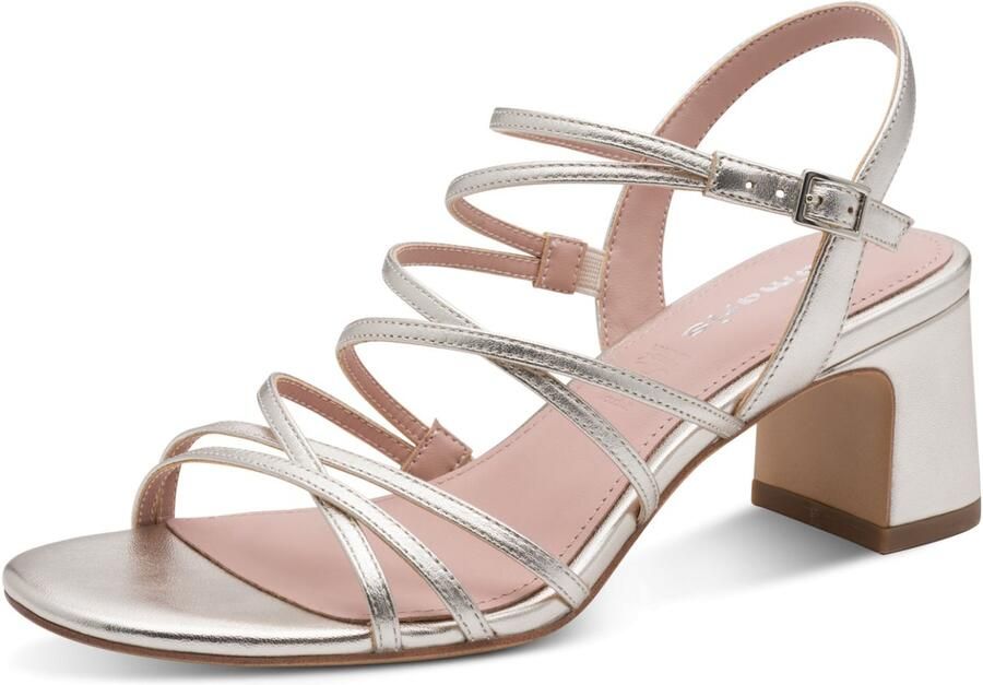 Tamaris dames leren sandalen 1-28325-42-957 damesschoenen elegant metallic