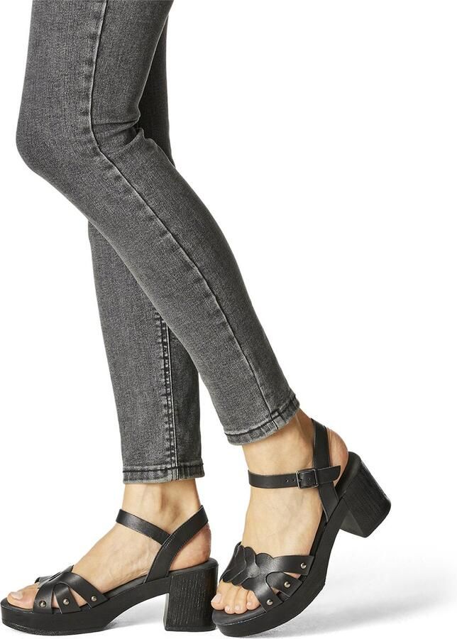 Tamaris Sandalen met hak zwart Leer Dames - Foto 7