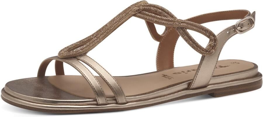 Tamaris Sandalen zomerschoen feestdagenschuh sandalette met fonkelende strasssteentjes