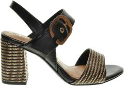 Tamaris Zwarte Casual Open Platte Sandalen Black Dames