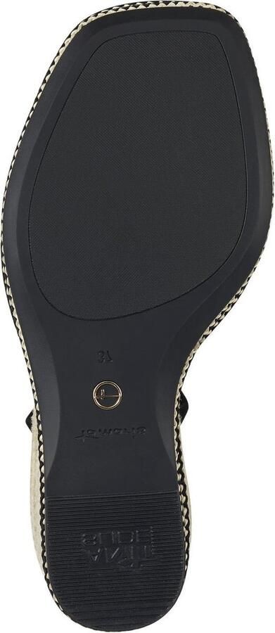 Tamaris Sandalen met sleehak zwart Leer Dames - Foto 13