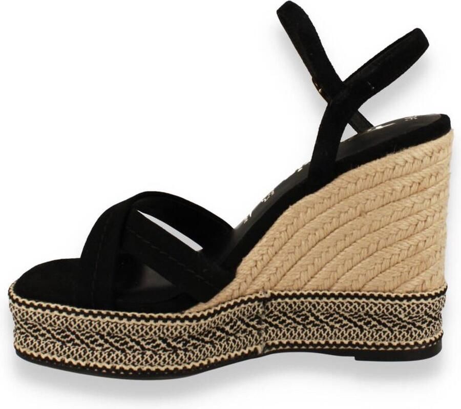 Tamaris Sandalen met sleehak zwart Leer Dames - Foto 7