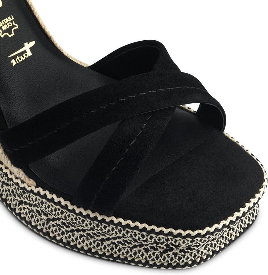 Tamaris Sandalen met sleehak zwart Leer Dames - Foto 3