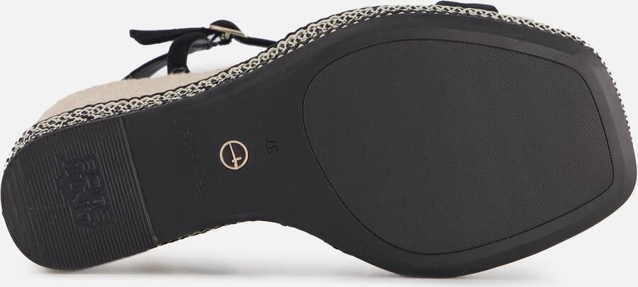 Tamaris Sandalen met sleehak zwart Leer Dames - Foto 12