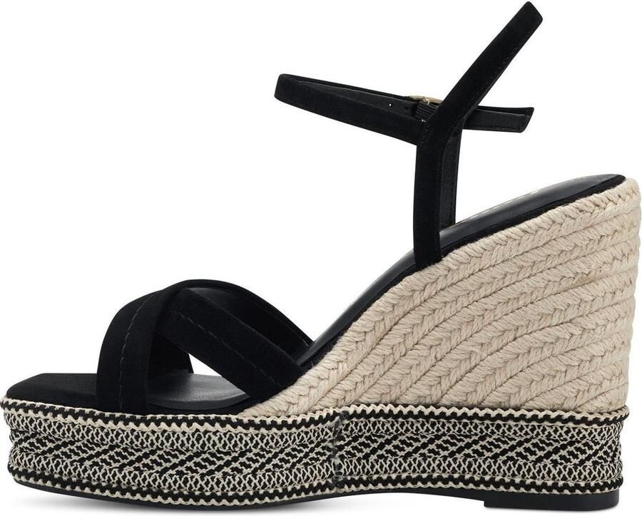 Tamaris Sandalen met sleehak zwart Leer Dames - Foto 11
