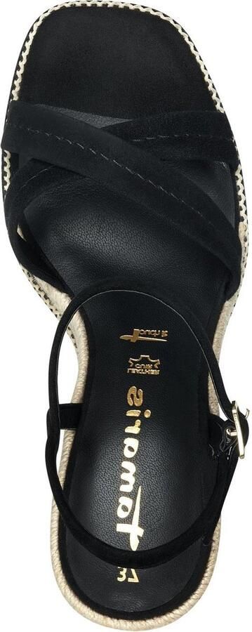 Tamaris Sandalen met sleehak zwart Leer Dames - Foto 15