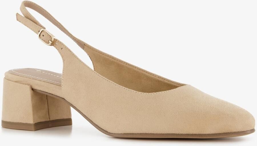 Tamaris dames slingback pumps beige