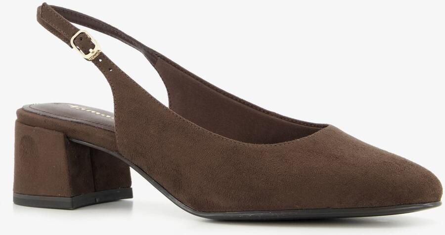 Tamaris dames slingback pumps chocoladebruin