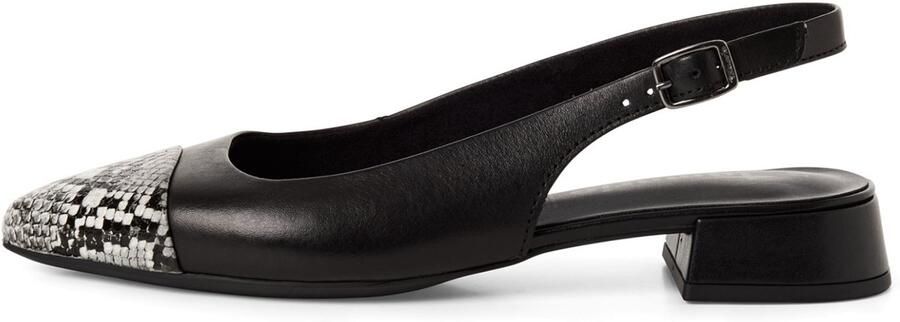 Tamaris Ballerina met riempjes grijs lichtgrijs zwart