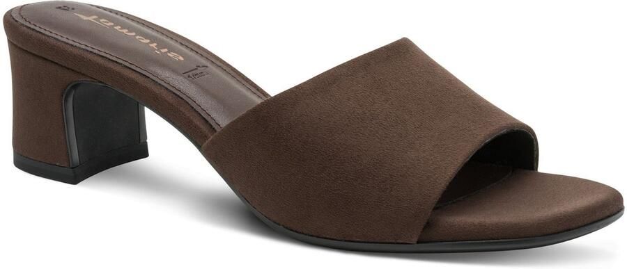 Tamaris dames muiltjes met hak bruin