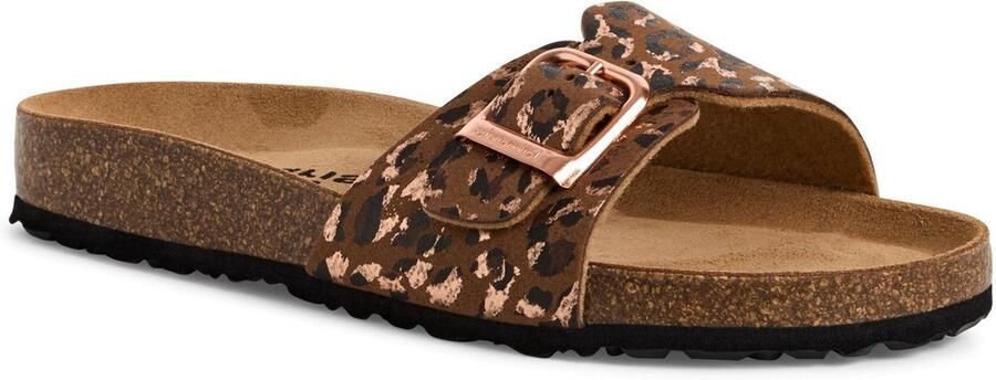 Tamaris damesmuiltjes 1-27520-42 390 damesschoenen leer bruin luipaard