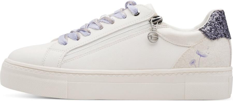 Tamaris Sneakers laag lichtlila donkerlila zilver wit