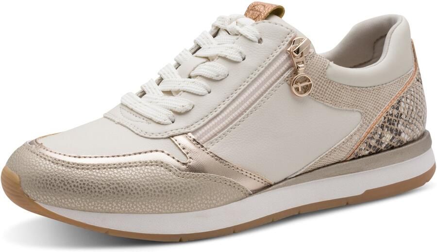 Tamaris dames sneaker 1-23613-46 454 Low Top dames schoenen veganistisch beige - Foto 2