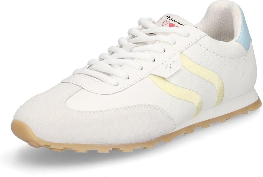 Tamaris dames sneaker 1-23614-46 197 dames lage schoenen leer wit