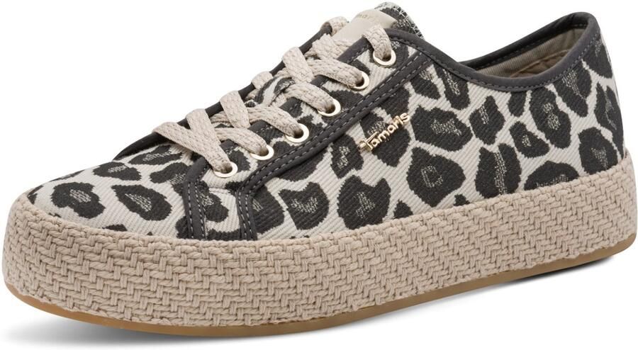 Tamaris Sneakers laag chocoladebruin cappuccino goud - Foto 2