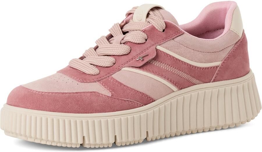 Tamaris dames sneaker 1-23701-46 596 lage damesschoen leer roze - Foto 2