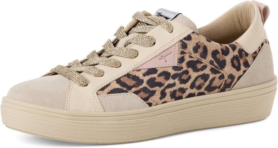 Tamaris dames sneaker 1-23706-46 329 lage damesschoen leer luipaardprint