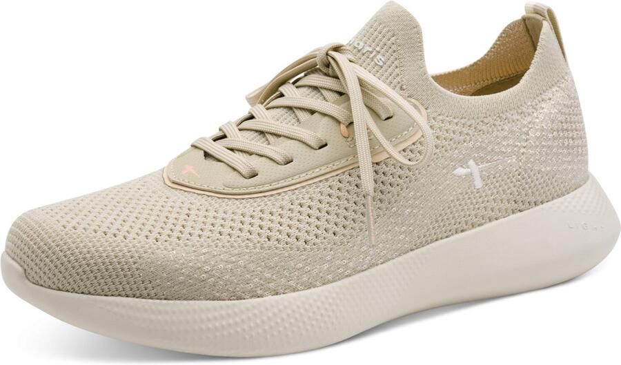 Tamaris dames sneaker 1-23715-46-418 dames lage veganistische beige sneaker - Foto 2