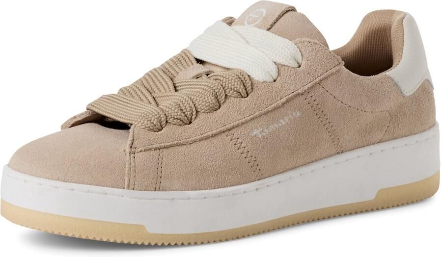 Tamaris Plateausneakers vrijetijdsschoen lage schoen veterschoen met zijlijk logo-opdruk - Foto 2