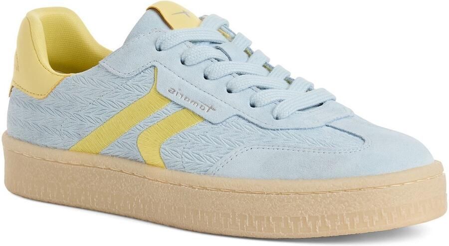 Tamaris leren damestrainers 1-23723-44 88A Lage damesschoen M2372344 Blauw - Foto 4