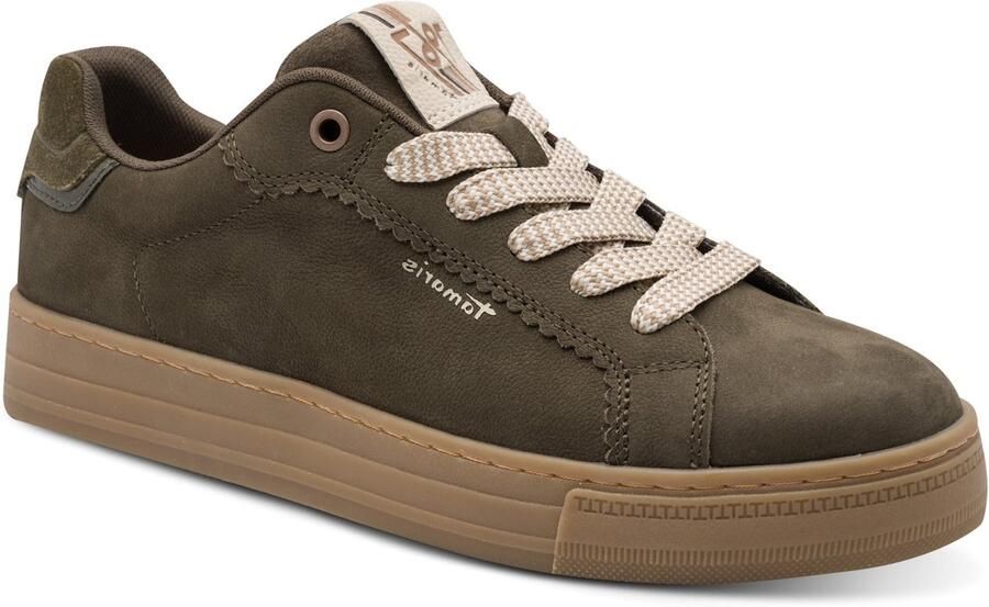 Tamaris dames leren sneaker 1-23730-47-722 dames veterschoen Groen - Foto 2