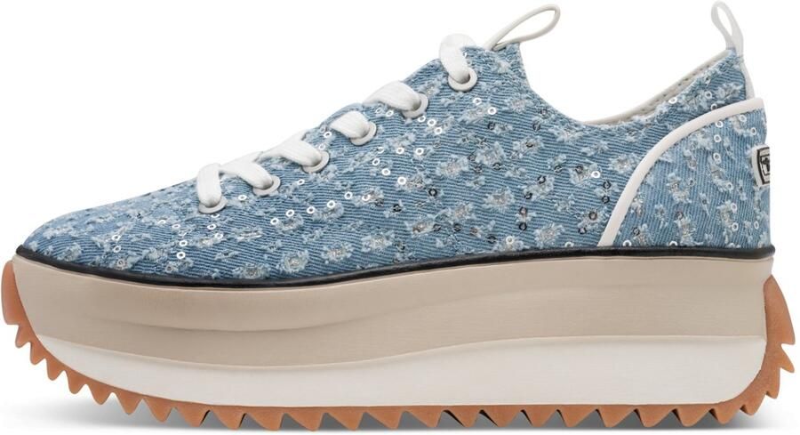 Tamaris platform sneakers voor dames 1-23731-41 8A2 blauw