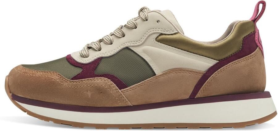 Tamaris Sneakers met sleehak vrijetijdsschoen lage schoen veterschoen met contrastafwerkingen - Foto 2