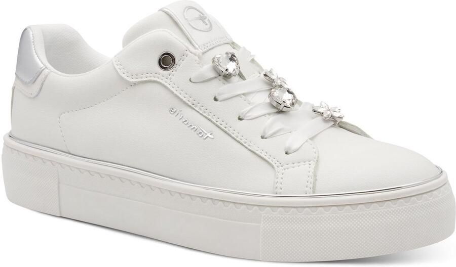 Tamaris damestrainers 1-23751-44 1A1 lage damesschoenen vegan M2375144 wit - Foto 2