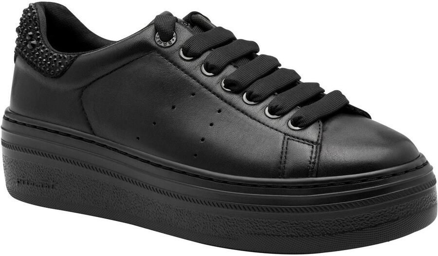 Tamaris Plateausneakers veterschoen halfhoge schoen met opvallende sierstenen op de hiel