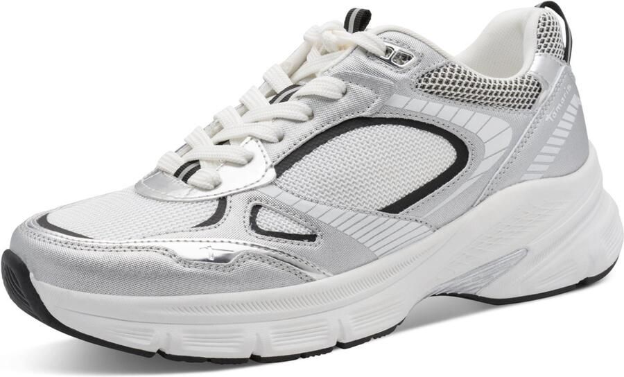 Tamaris dames sneaker 1-23759-45-941 damesschoenen laag model zilver - Foto 2