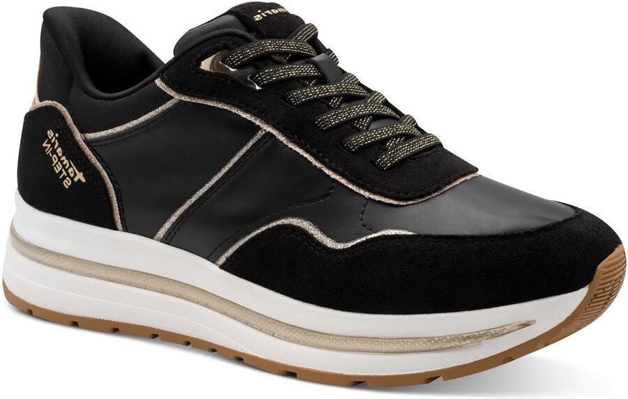 Tamaris dames sneaker vrijetijdsschoen Step-In 1-23766-46 001 zwart - Foto 2